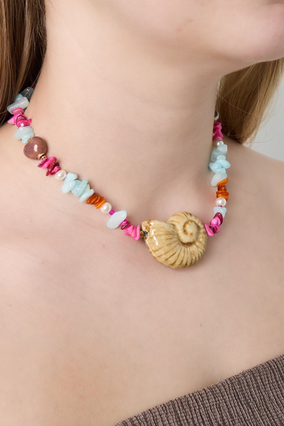 Stone Beaded Necklaces Turtle Casual Holiday/Beach Simple Series Women's jewelry Picture2